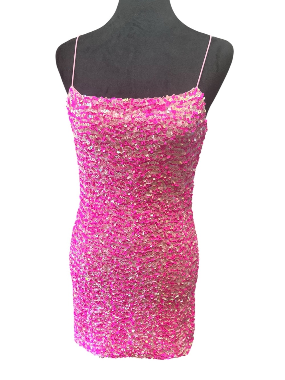 Thirty Thirty LA Pink and White Sequin Party Club Dress – Size M – New With Tags